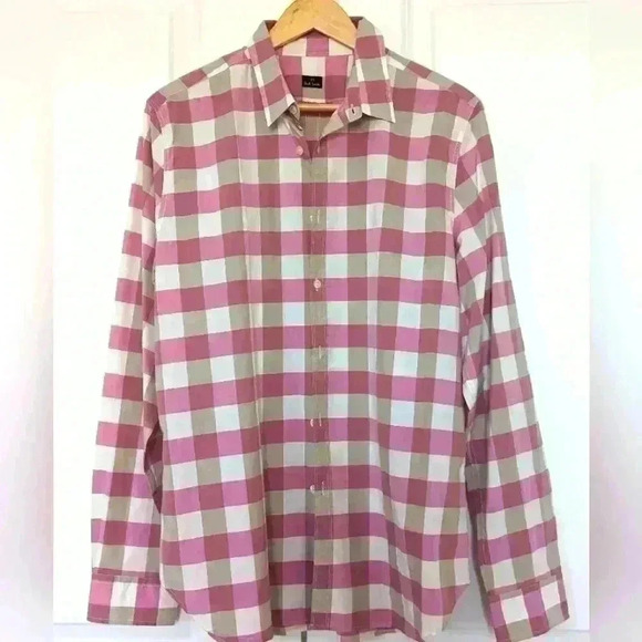 PS by Paul Smith Pink Button Down Shirt - size  large like new - Picture 3 of 9